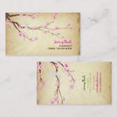 Carte De Visite PixDezines trimmers vintages/roses pour cerisier ♥ (Devant / Derrière)