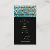 Carte De Visite PixDezines turquoise flore damask/do-it-yourself a (Dos)