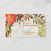 Carte De Visite PixDezines Tuscanini rétro floral + crème (Dos)