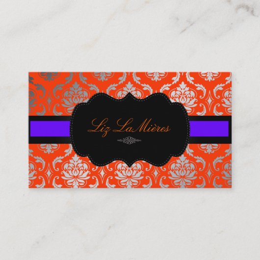 Carte De Visite PixDezines Vendome Damask (Devant)