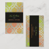 Carte De Visite PixDezines vendome damask/couleur agrumes (Devant / Derrière)