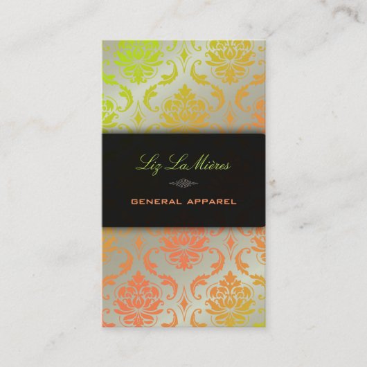 Carte De Visite PixDezines vendome damask/couleur agrumes (Devant)