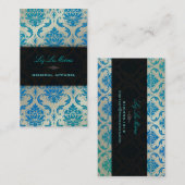 Carte De Visite PixDezines vendome damask/paon color (Devant / Derrière)