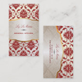 Carte De Visite PixDezines vendome damask/rouge (Devant / Derrière)
