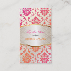 Carte De Visite PixDezines vendome damask/sherbet couleur