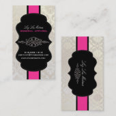 Carte De Visite PixDezines Vendome Damask, Stock Pearl (Devant / Derrière)