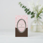 Carte De Visite PixDezines versailles damask/rose+chocolat (Debout devant)
