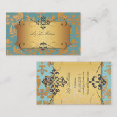 Carte De Visite PixDezines vintage damas baroque (Devant / Derrière)