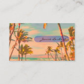 Carte De Visite PixDezines Vintage Hawaiian Beach Scène (Dos)