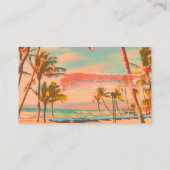 Carte De Visite PixDezines Vintage Hawaiian Beach Scène (Dos)