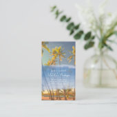 Carte De Visite PixDezines Vintage Hawaiian Beach Scène (Debout devant)