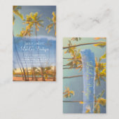 Carte De Visite PixDezines Vintage Hawaiian Beach Scène (Devant / Derrière)