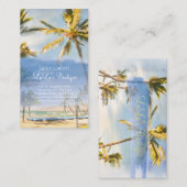 Carte De Visite PixDezines Vintage Hawaiian Beach Scène (Devant / Derrière)