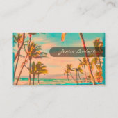Carte De Visite PixDezines Vintage Hawaiian Beach Scène (Dos)
