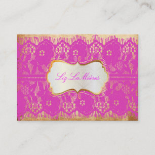 Carte De Visite PixDezines Vintage Lace-Up/rose vif