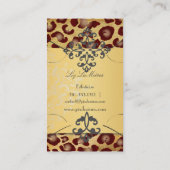 Carte De Visite PixDezines VINTAGE LEOPARD+LACE DAMASK (Dos)
