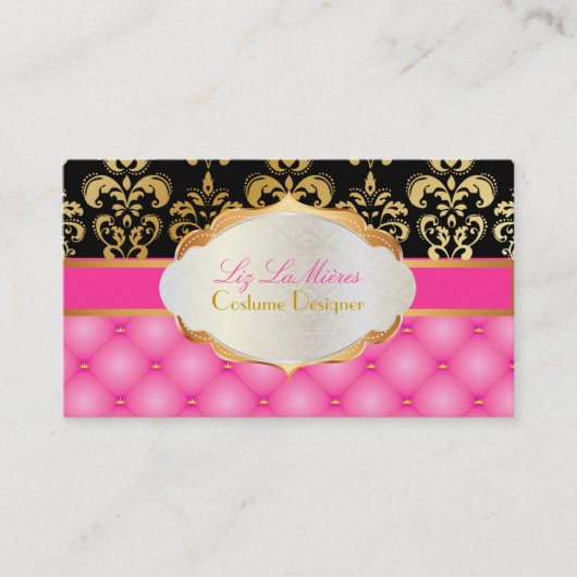 Carte De Visite PixDezines vintage lys damask (Devant)
