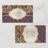 Carte De Visite PixDezines vintage lys damask (Devant / Derrière)