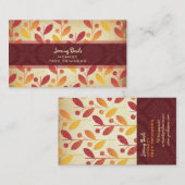 Carte De Visite PixDezines Vintage Retro Foliage ♥ (Devant / Derrière)