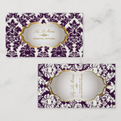 Carte De Visite PixDezines vintage versailles damask (Devant / Derrière)