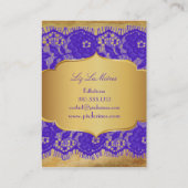 Carte De Visite PixDezines VINTAGE VIOLET PURPLE LACE (Dos)