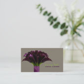 Carte De Visite PixDezines violet calla/do-it-yourself couleur arr (Debout devant)
