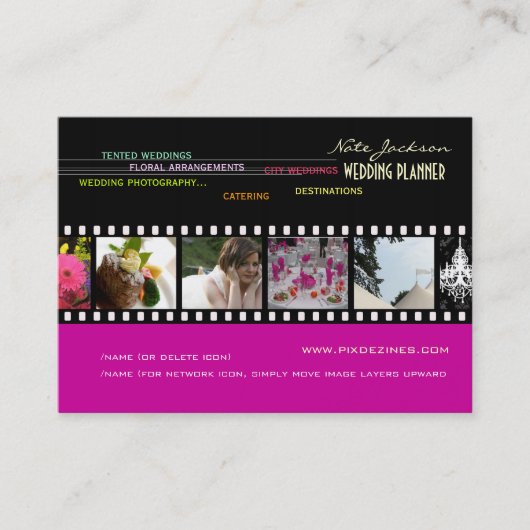 Carte De Visite PixDezines wedding planner/do-it-yourself couleurs (Devant)