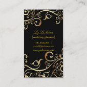 Carte De Visite PixDezines Wedding planner, tourbillons ornementau (Dos)