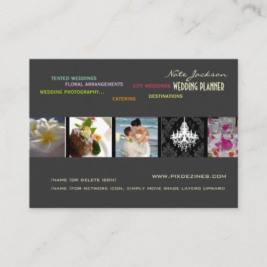Carte De Visite PixDezines wedding planners/do-it-yourself couleur (Devant)