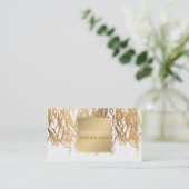 Carte De Visite PixDezines Willow/Faux Gold Foil/arrière - plan DO (Debout devant)