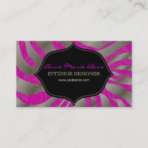 Carte De Visite PixDezines Zebra+Damask/do-it-yourself couleur arr