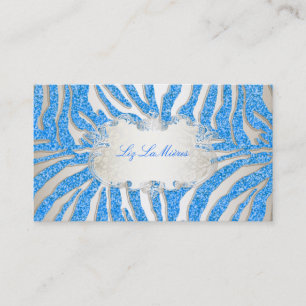 Carte De Visite PixDezines zèbre bleu/champagne