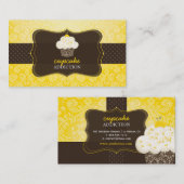 Carte De Visite PixDezines zeste citron cupcake/pâtisserie (Devant / Derrière)