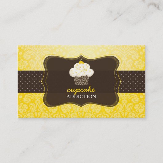 Carte De Visite PixDezines zeste citron cupcake/pâtisserie (Devant)