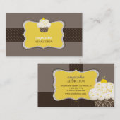 Carte De Visite PixDezines zeste citron cupcake/pâtisserie (Devant / Derrière)