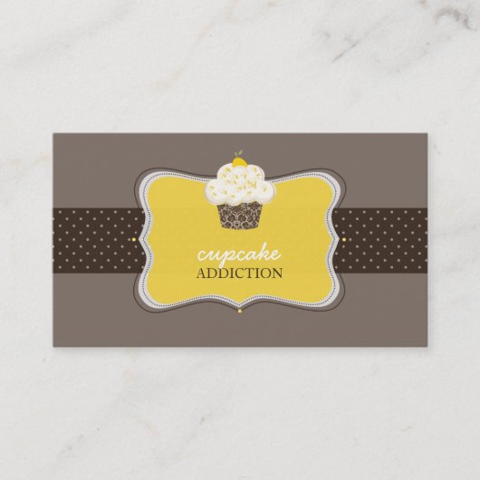 Carte De Visite PixDezines zeste citron cupcake/pâtisserie (Devant)