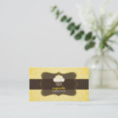 Carte De Visite PixDezines zeste citron cupcake/pâtisserie (Debout devant)