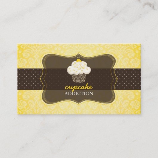 Carte De Visite PixDezines zeste citron cupcake/pâtisserie (Devant)