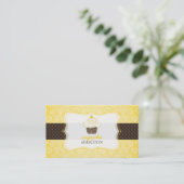 Carte De Visite PixDezines zeste citron cupcake/pâtisserie (Debout devant)