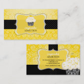 Carte De Visite PixDezines zeste citron cupcake/pâtisserie (Devant / Derrière)