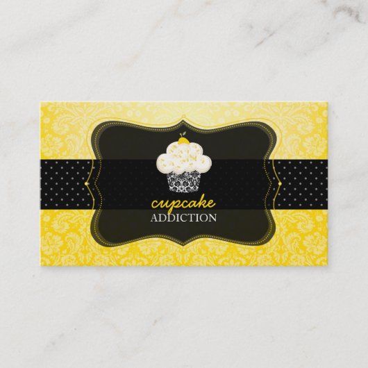 Carte De Visite PixDezines zeste citron cupcake/pâtisserie (Devant)