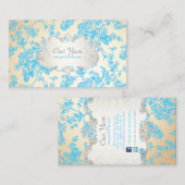 Carte De Visite PixDezinves toile/rose bleu/arrière - plan do-it-y (Devant / Derrière)