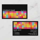 Carte De Visite Pixel Motif 01 - Noir (Devant / Derrière)