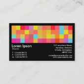 Carte De Visite Pixel Motif 01 - Noir (Dos)