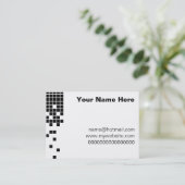 Carte De Visite Pixels noirs (Debout devant)