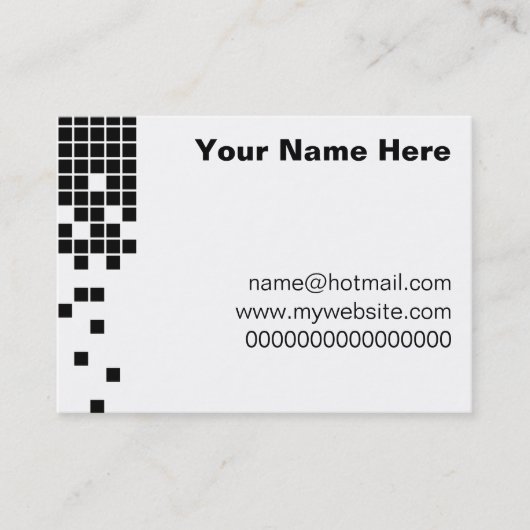 Carte De Visite Pixels noirs (Devant)