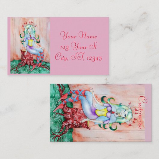 Carte De Visite Pixie Imaginaire Fairy Thunder_Cove (Devant / Derrière)