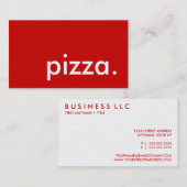 Carte De Visite pizza. (Devant / Derrière)