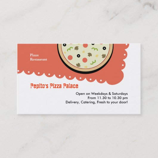 Carte De Visite Pizza (Devant)