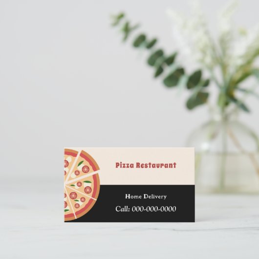 Carte De Visite Pizza (Debout devant)
